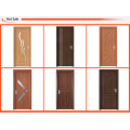 Interne einfache Schlafzimmer PVC-Tür mit Glasdesigns (SC-P147)